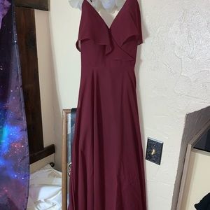 Floor Length Mahogany Dress
